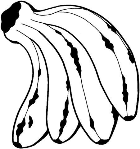 Bunch Of Bananas Coloring Page